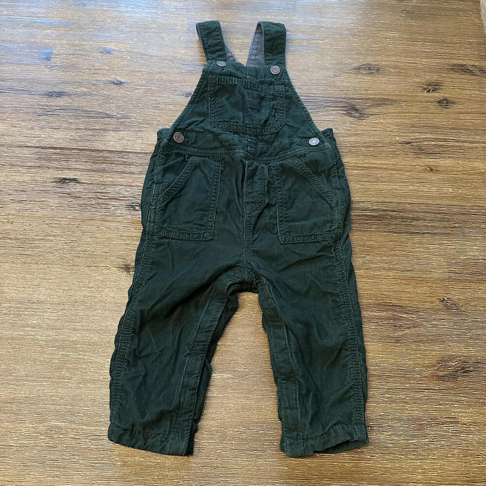 Baby GAP green corduroy overalls size 12-18 months